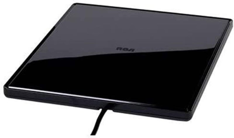 Amplified Indoor Flat HDTV Antenna – Multi-Directional VHF and UHF Reception, 4K/8K, 1080P, 40 Mile Range – ANT1360E